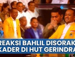 MOMEN Bahlil Dua Kali Disoraki Huuuu di HUT ke-17 Partai Gerindra