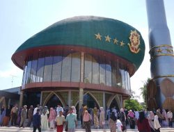 Uniknya Kubah Masjid Jami Ar-Rohman di Cijulang Pangandaran, Masjid Baret Hijau Diresmikan Panglima TNI