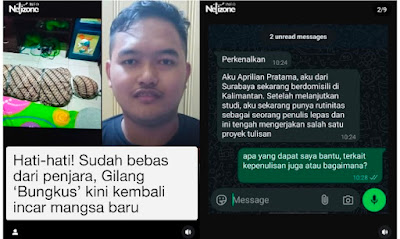 Gilang Bungkus Berulah Lagi, Beredar Chattingan Bujukan demi Salurkan Hasrat Fetish Kain Jarik