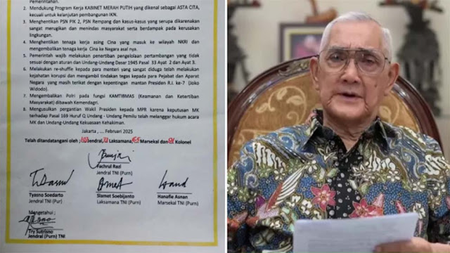 Forum Purnawirawan TNI, Termasuk Try Sutrisno Tuntut Gibran Diganti Lewat MPR