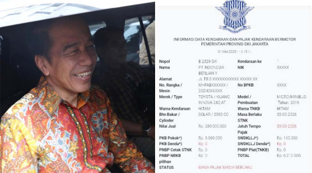 Mobil yang Ditumpangi Jokowi saat Melapor ke Polda Metro Jaya Akhirnya Bayar Pajak
