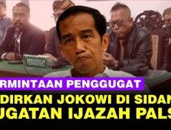 Dua Kali Mangkir & Tolak Tunjukkan Ijazah UGM, Jokowi Dinilai Tak Tunjukkan Itikad Baik Dalam Sidang Mediasi!