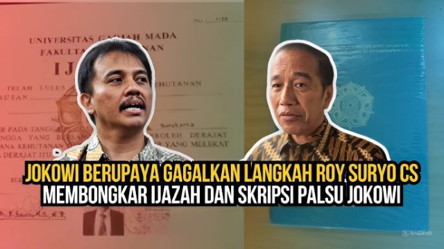 WASPADA! Dugaan Manuver Jokowi Gunakan Pasal 32 & 35 UU ITE Untuk Tangkap Roy Suryo dkk Dalam Kasus Ijazah Palsu
