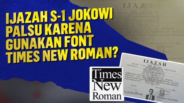 Terungkap! Font Times New Roman Yang Dipersoalkan Roy Suryo Ternyata Sudah Ada Sejak 1931?