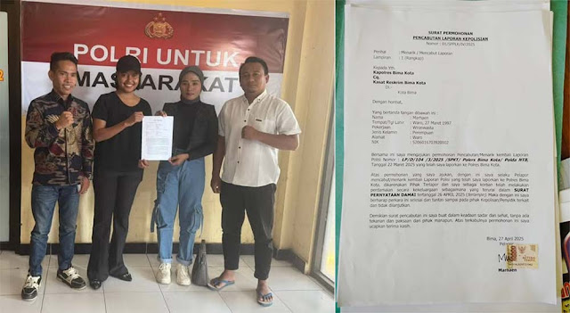 Surat Pengajuan Pencabutan Laporan Sudah Di Ajukan Sejak Tanggal 27 April 2025 Oleh Rara Marhaen Tapi Badai Ntb Belum Juga Dibebaskan Oleh Kapolres Kota Bima