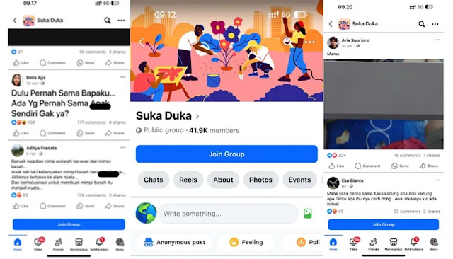 Viral! Grup Suka Duka yang Serupa dengan Fantasi Sedarah di Facebook Kembali Sebarkan Konten Inses