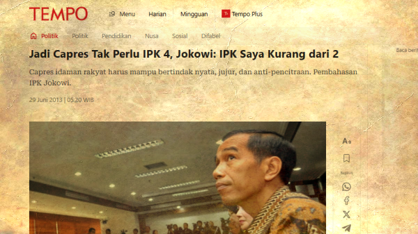 Awal Mula Dugaan Ijazah Palsu Jokowi, IP Tak Sampai 2 tapi Kok Bisa Lulus dari UGM?