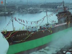 Kim Jong-un Marah Besar karena Kapal Perang Korut 5.000 Ton Rusak saat Diresmikan