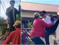 Polisi di Palopo Dorong Orator saat Demo hingga Jatuh, Kepala Nyaris Terbentur Pagar, Netizen: Bisa Cedera Fatal
