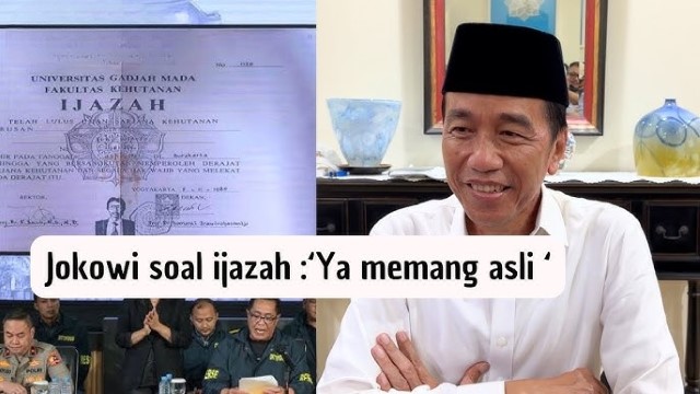 Bareskrim Nyatakan Ijazah SMA dan Kuliah Asli, Jokowi: Ya Memang Asli!