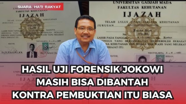 Meski Bareskrim Nyatakan Identik dan Otentik, Pakar Hukum: Hasil Forensik Polri Bukan Pembuktian Final, Perlu Pembanding!