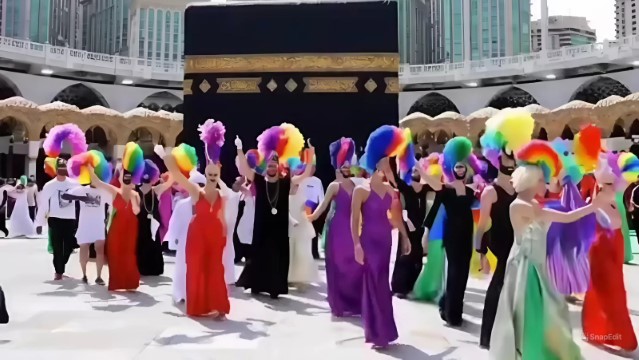 HEBOH! Video Editan Kabah Bermuatan Atribut LGBT Tuai Kecaman, Siapa Pixel Helper?