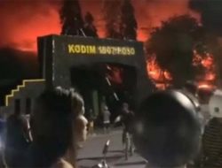Penyebab Kebarakan Hebat Melanda Markas Kodim 1307/Poso Sulteng