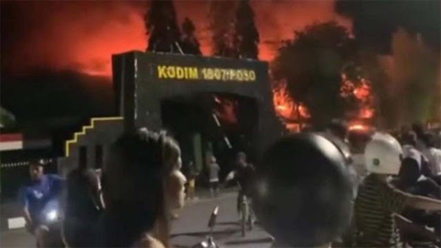 Penyebab Kebarakan Hebat Melanda Markas Kodim 1307/Poso Sulteng