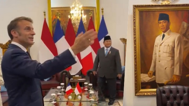 Lihat Lukisan Sukarno di Istana, Presiden Macron ke Prabowo: This is Your?
