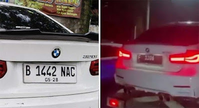 Terekam CCTV, Ada Orang yang Ganti Pelat Nomor BMW Penabrak Mahasiswa UGM saat di Polsek, Pelat F jadi Pelat B