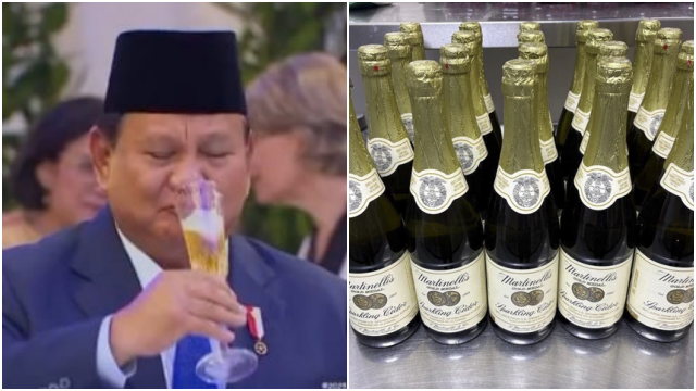 Istana Sebut Minuman saat Bersulang Prabowo dan Macron Bukan Alkohol, tapi Sari Apel