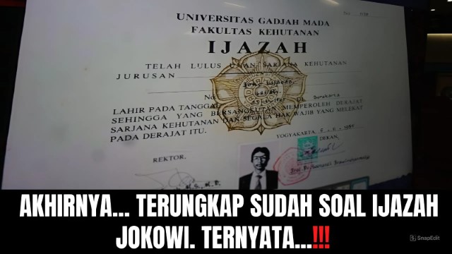 DETAIL SEKALI! Sejauh Ini, Ini Analisa Paling Mantap Soal Skripsi dan Jurusan Jokowi