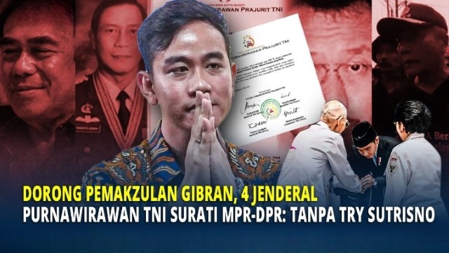 4 Jenderal Purnawirawan TNI Surati MPR-DPR Dorong Pemakzulan Gibran, Siapa Saja?