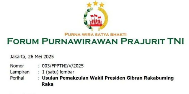 Parlemen Diminta Tindaklanjuti Surat Gugatan Pemakzulan Gibran
