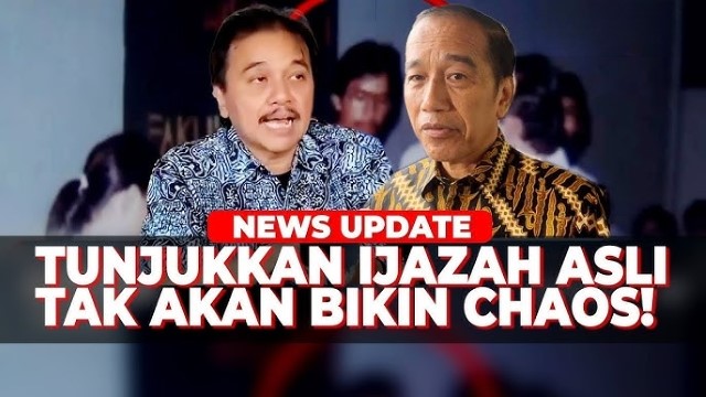 Jokowi Tak Tunjukkan Ijazah Asli Karena Khawatir Chaos, Roy Suryo: Kalau Palsu Baru Terjadi Chaos!