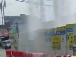 Viral Kemunculan Air Terjun di Kota Bekasi, Ternyata Ini Penyebabnya