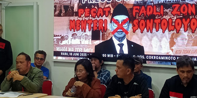 Aktivis 98 Desak Prabowo Pecat Menteri Sontoloyo Fadli Zon!