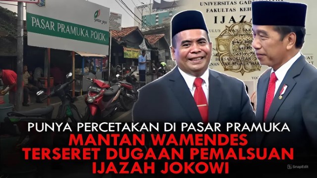 INFO! Mantan Wamendes Terseret Dugaan Pemalsuan Ijazah Jokowi, Diduga Punya Percetakan di Pasar Pramuka