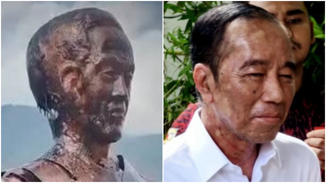 Aneh, Patung Jokowi di Tanah Karo Disebut Mirip dengan Wajah Pak Jokowi saat Sakit
