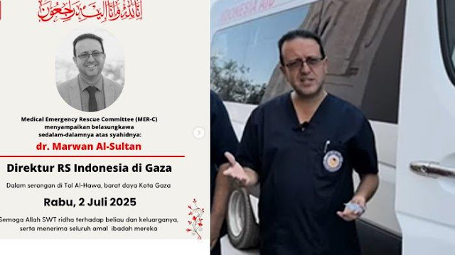 Direktur RS Indonesia di Gaza Dibunuh Israel, Gaza Kehilangan Satu-satunya Dokter Spesialis Jantung