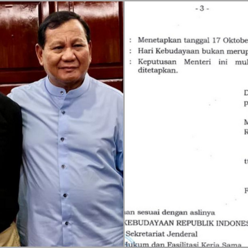 Fadli Zon Tetapkan 17 Oktober Hari Kebudayaan, Bertepatan Hari Ulang Tahun Prabowo