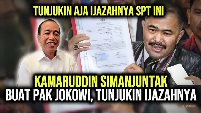 Bela Roy Suryo Cs? Kamaruddin Simanjuntak Tantang Jokowi Pamerkan Ijazah Asli ke Publik!