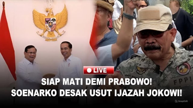 Eks Danjen Kopassus Siap Mati Lindungi Prabowo Usut Tuntas Ijazah Jokowi: Presiden Jangan Takut!