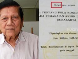 Skripsi Jokowi Diduga Mencontek Pidato Soenardi, Siapa Dia?