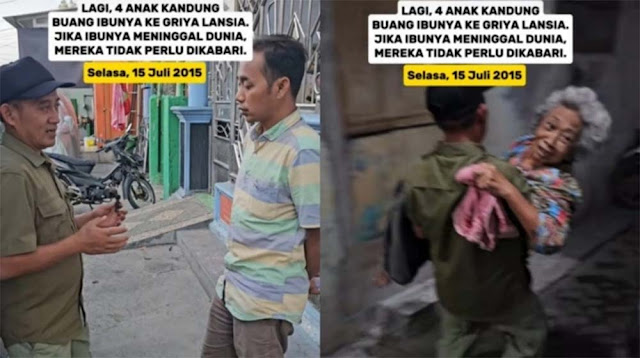 Viral Lagi Empat Anak Buang Ibu Kandung ke Panti Jompo: Jika Meninggal Tak Perlu Dikabari