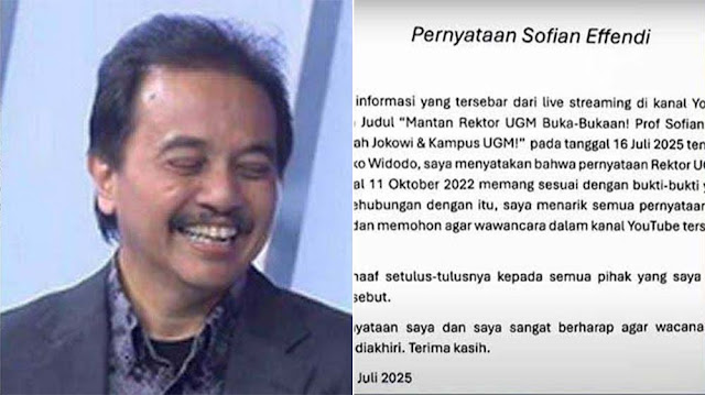 Roy Suryo Heran Prof Sofian Effendi Cabut Pernyataan Soal Ijazah Jokowi: Ada Tangan-tangan Jahat