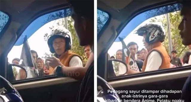 VIRAL Anggota TNI Tampar Pedagang Sayur yang Bawa Bendera One Piece di Makassar: Warga Negara Apa Ko