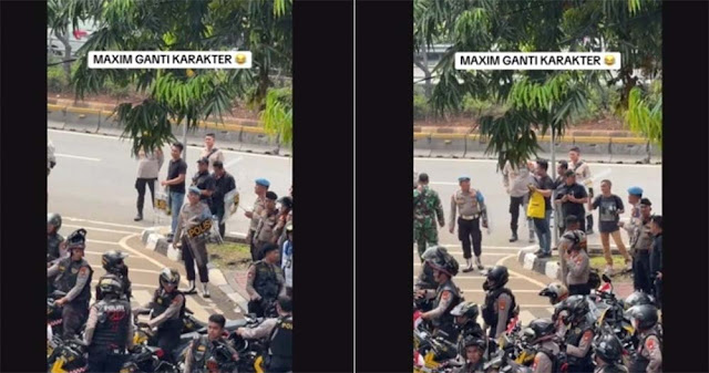 Viral Video Intel Ketahuan Nyamar Jadi Drivel Ojek Online usai Demo di Gedung DPR