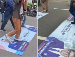 Massa Buruh Injak-Injak Foto Eko Patrio dan Zulhas: Ini yang Joget, Kalau Perlu Berakin!
