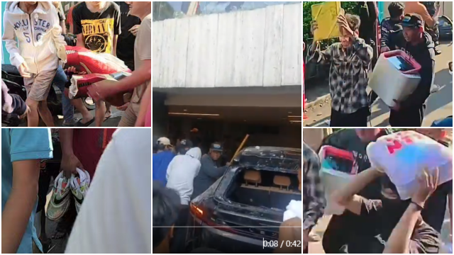 Rumah Sahroni di Priok Diamuk Massa, Barang-Barang Dijarah! Mobil Mewah Hancur!