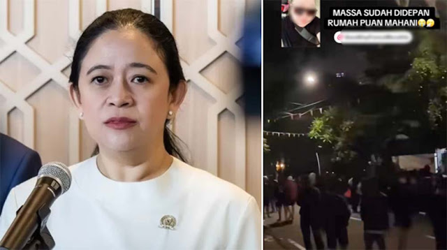 Kediaman Ketua DPR RI Puan Maharani Didatangi Massa