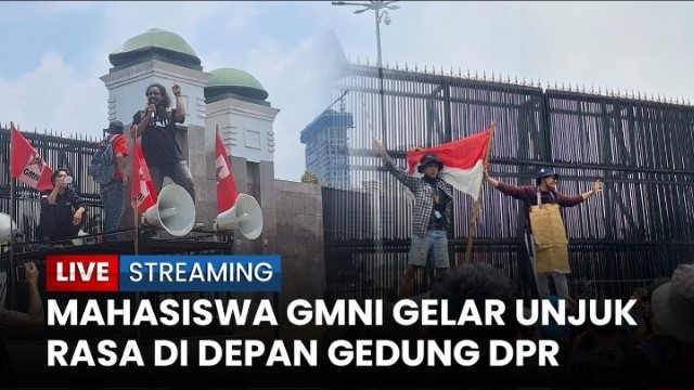 Unjuk Rasa GMNI di Gedung DPR: Pecat Kapolri, Makzulkan Gibran, Adili Jokowi!