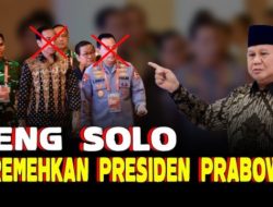 Parpol Berani Pecat Kadernya, Kapan Prabowo Pecat Kapolri dan Geng Solo?