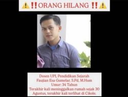 Dosen UPI Faujian Esa Gumelar Hilang Misterius, Pamit ke Kampus Tapi Motor Ditemukan di Lembang