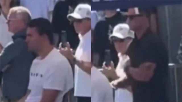 Ada Sinyal Rahasia? Gerak-Gerik Dua Pria di Belakang Charlie Kirk Disebut Mencurigakan