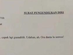 Viral Surat Pengunduran Diri Ora Danta Lu Semua!, Netizen: Bekasi Keras, Bos!