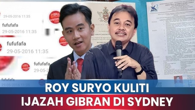 Roy Suryo Soroti Kejanggalan Ijazah Gibran: Di Sydney Cuma Kursus Tetapi Ditulis Lama Studi 3 Tahun!