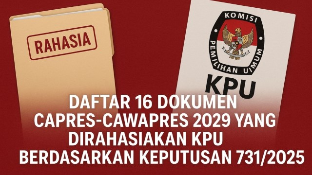 KPU Tetapkan 16 Dokumen Capres-Cawapres Bukan Informasi Publik (Rahasia), Efek Jokowi?