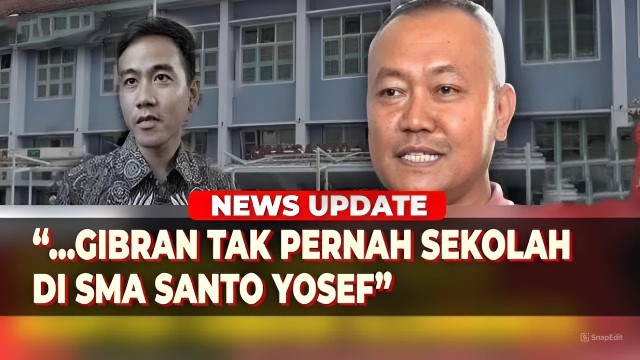 UPDATE! Klarifikasi SMA St Yosef Solo: Gibran Tak Pernah Daftar, Kepala Sekolah Siap Bersaksi