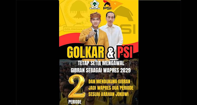 Golkar Bantah Kawal Gibran Wapres Dua Periode Sesuai Arahan Jokowi